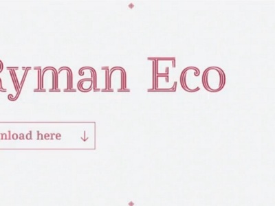 RYMAN ECO – A sustainable and eco friendly font (w. free download)